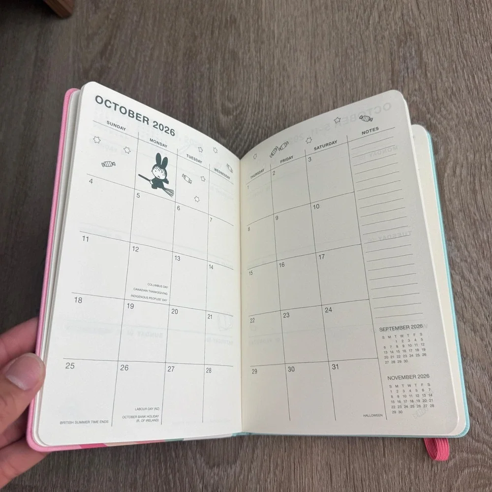 Orange Circle Studio Miffy 2027 Weekly Planner 17 Month Aug 2026-Dec 2027 Pink
